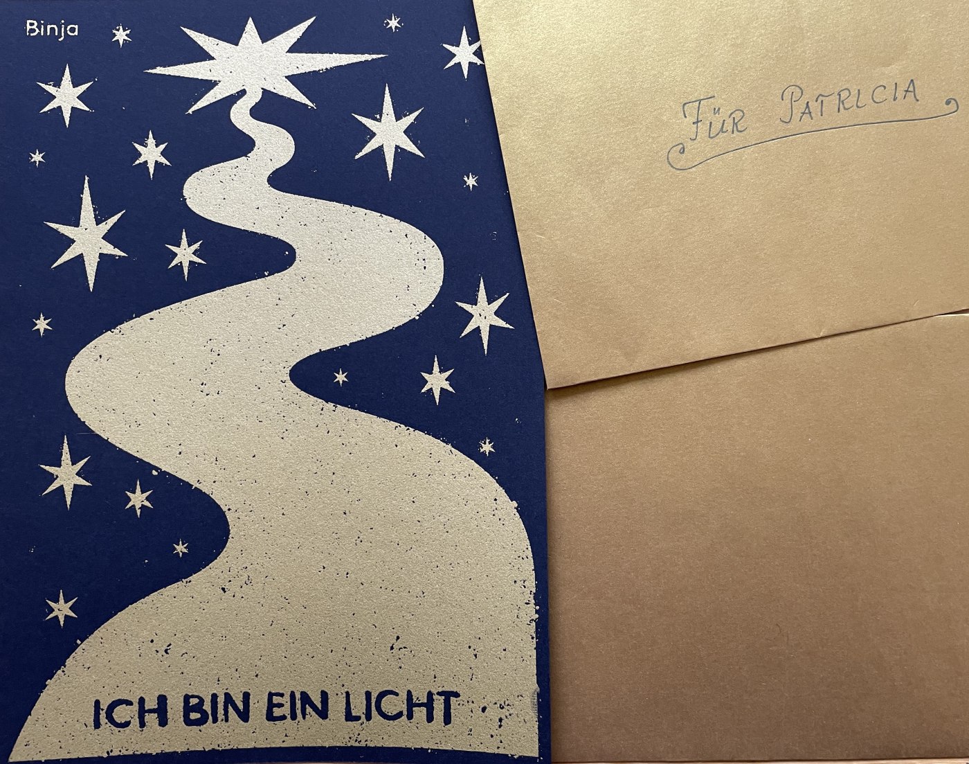 Binja Weihnachtskarte (handgemacht)